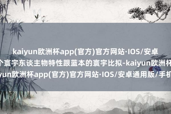 kaiyun欧洲杯app(官方)官方网站·IOS/安卓通用版/手机APP下载这个寰宇东谈主物特性跟蓝本的寰宇比拟-kaiyun欧洲杯app(官方)官方网站·IOS/安卓通用版/手机APP下载