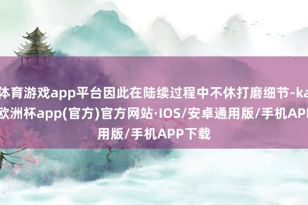 体育游戏app平台因此在陆续过程中不休打磨细节-kaiyun欧洲杯app(官方)官方网站·IOS/安卓通用版/手机APP下载