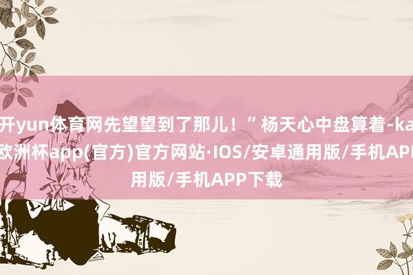 开yun体育网先望望到了那儿！”杨天心中盘算着-kaiyun欧洲杯app(官方)官方网站·IOS/安卓通用版/手机APP下载
