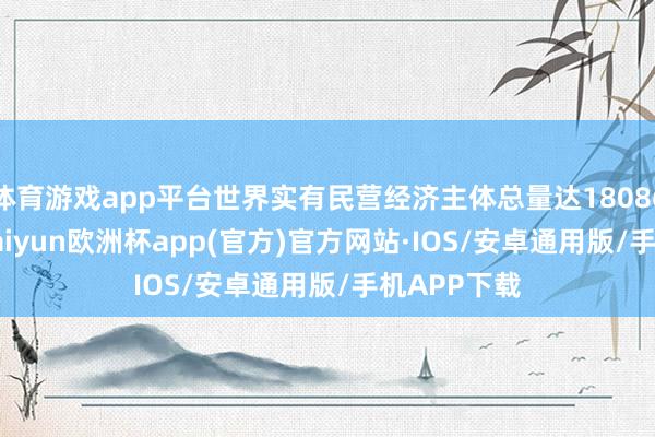 体育游戏app平台世界实有民营经济主体总量达18086.48万户-kaiyun欧洲杯app(官方)官方网站·IOS/安卓通用版/手机APP下载