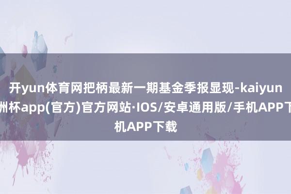 开yun体育网把柄最新一期基金季报显现-kaiyun欧洲杯app(官方)官方网站·IOS/安卓通用版/手机APP下载