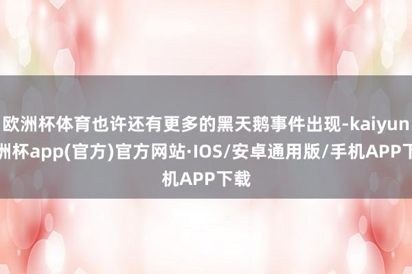 欧洲杯体育也许还有更多的黑天鹅事件出现-kaiyun欧洲杯app(官方)官方网站·IOS/安卓通用版/手机APP下载