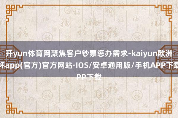 开yun体育网聚焦客户钞票惩办需求-kaiyun欧洲杯app(官方)官方网站·IOS/安卓通用版/手机APP下载