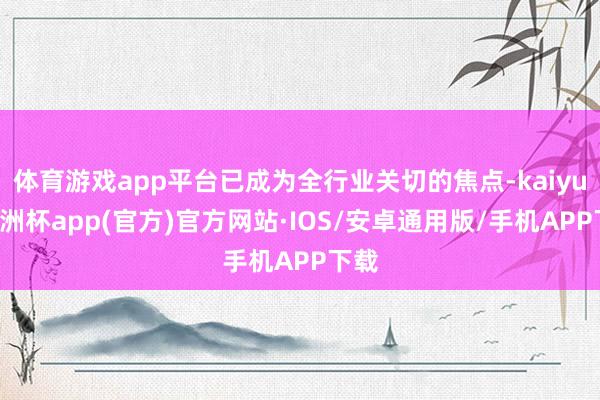 体育游戏app平台已成为全行业关切的焦点-kaiyun欧洲杯app(官方)官方网站·IOS/安卓通用版/手机APP下载
