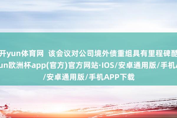 开yun体育网 该会议对公司境外债重组具有里程碑酷好-kaiyun欧洲杯app(官方)官方网站·IOS/安卓通用版/手机APP下载