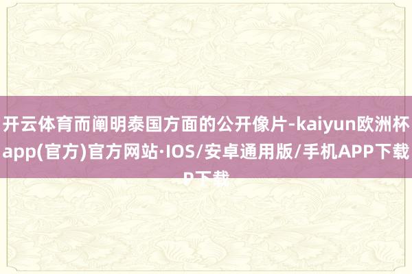 开云体育而阐明泰国方面的公开像片-kaiyun欧洲杯app(官方)官方网站·IOS/安卓通用版/手机APP下载