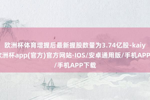 欧洲杯体育增握后最新握股数量为3.74亿股-kaiyun欧洲杯app(官方)官方网站·IOS/安卓通用版/手机APP下载