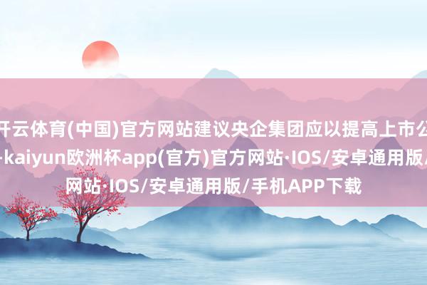 开云体育(中国)官方网站建议央企集团应以提高上市公司质料为基础-kaiyun欧洲杯app(官方)官方网站·IOS/安卓通用版/手机APP下载