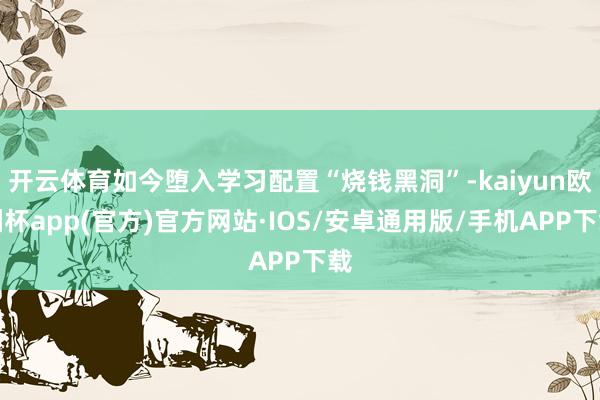 开云体育如今堕入学习配置“烧钱黑洞”-kaiyun欧洲杯app(官方)官方网站·IOS/安卓通用版/手机APP下载