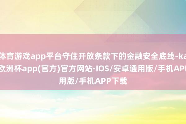 体育游戏app平台守住开放条款下的金融安全底线-kaiyun欧洲杯app(官方)官方网站·IOS/安卓通用版/手机APP下载