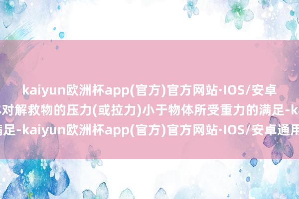 kaiyun欧洲杯app(官方)官方网站·IOS/安卓通用版/手机APP下载物体对解救物的压力(或拉力)小于物体所受重力的满足-kaiyun欧洲杯app(官方)官方网站·IOS/安卓通用版/手机APP下载