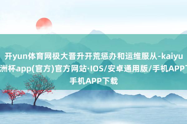 开yun体育网极大晋升开荒惩办和运维服从-kaiyun欧洲杯app(官方)官方网站·IOS/安卓通用版/手机APP下载