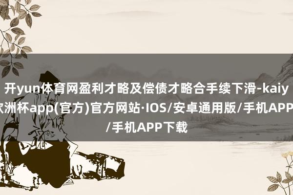 开yun体育网盈利才略及偿债才略合手续下滑-kaiyun欧洲杯app(官方)官方网站·IOS/安卓通用版/手机APP下载