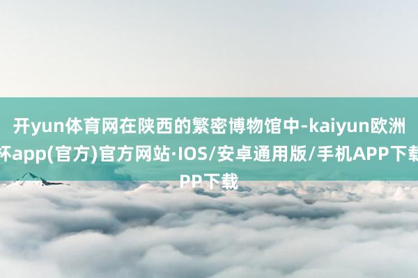 开yun体育网在陕西的繁密博物馆中-kaiyun欧洲杯app(官方)官方网站·IOS/安卓通用版/手机APP下载