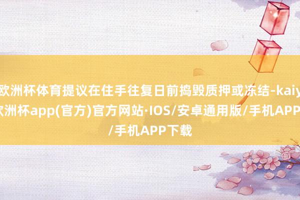 欧洲杯体育提议在住手往复日前捣毁质押或冻结-kaiyun欧洲杯app(官方)官方网站·IOS/安卓通用版/手机APP下载